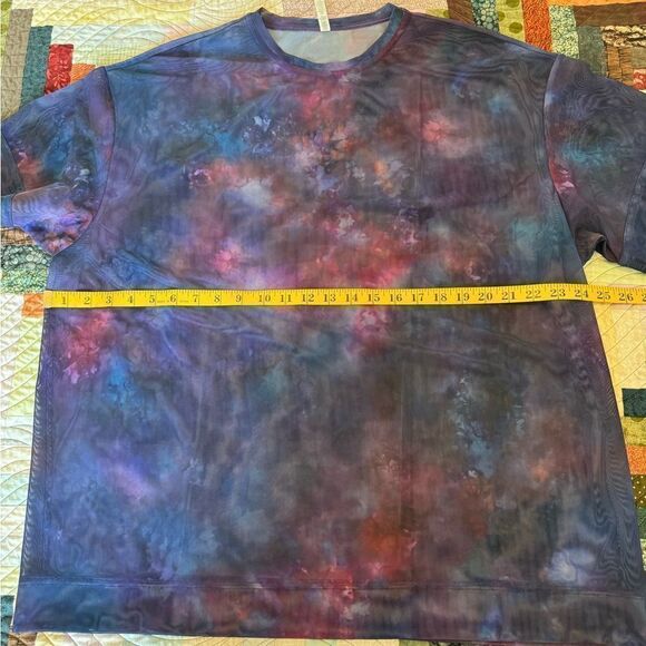 NWOT ATHLETA galaxy mesh oversized short sleeve tee Sz M - Picture 7 of 10